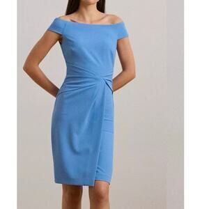 Ralph Lauren Women's Crepe Off the Shoulder Cocktail Dress